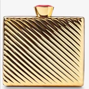 Stella McCartney Gold Metallic Clutch Bag